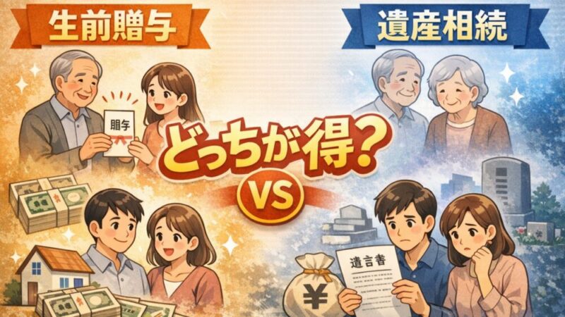 生前贈与と遺産相続はどっちが得？状況別の最適解を解説