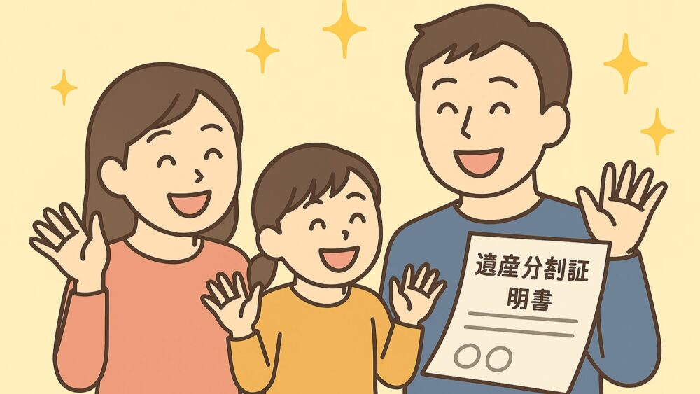 遺産分割証明書の書き方とひな形その２