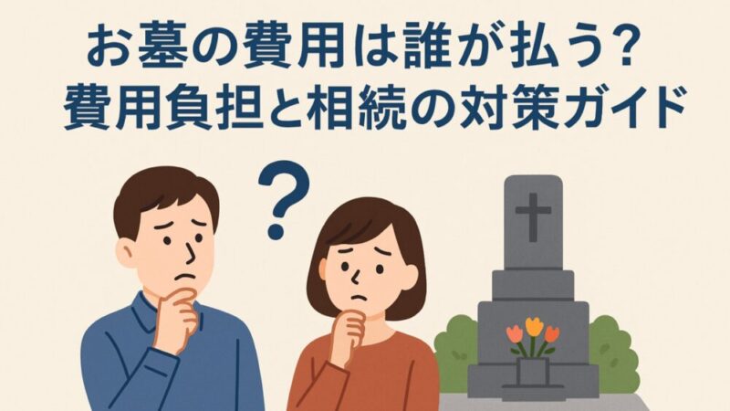 お墓の費用は誰が払う？費用負担と相続の対策ガイド 