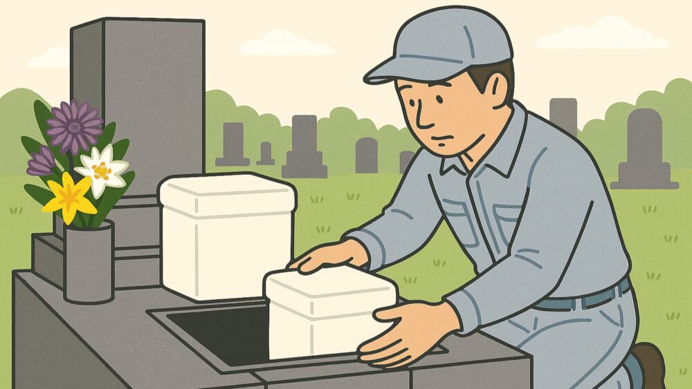 お墓への納骨その2