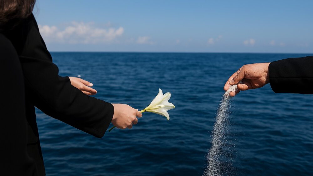 海洋散骨シーン１