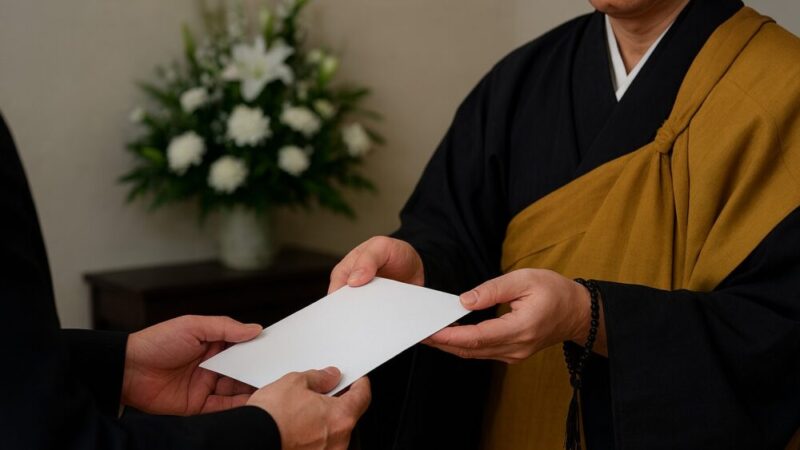 お葬式における僧侶へのお礼の相場と渡し方 
