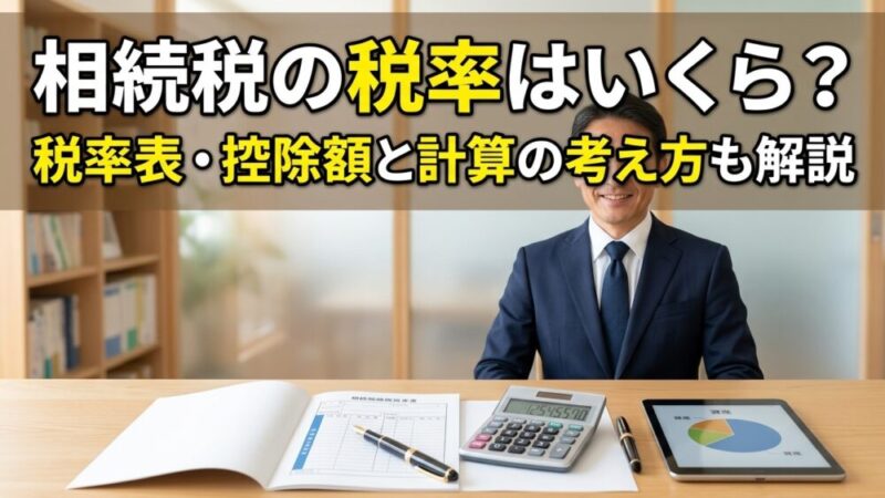 相続税の税率はいくら？税率表・控除額と計算の考え方も解説