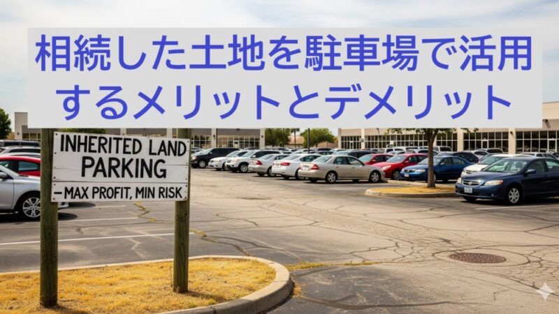 相続した土地を駐車場で活用するメリットとデメリットを徹底解説